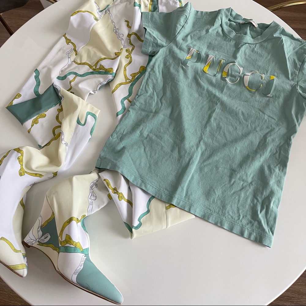 Emilio Pucci Boot Leggings With Matching T-Shirt … - image 1